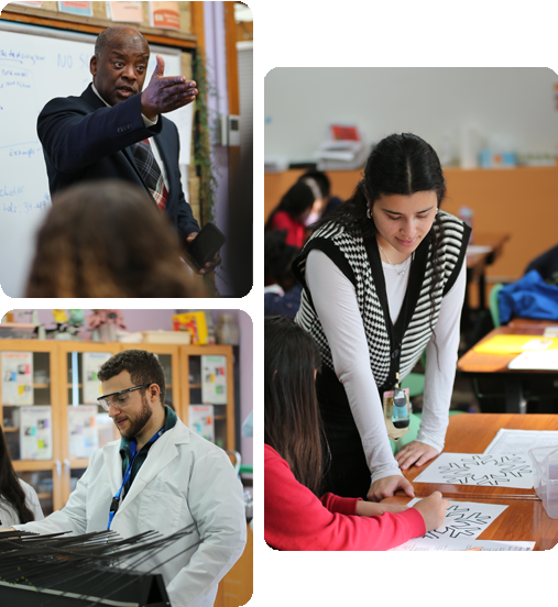 A collage of three HSA Teachers.